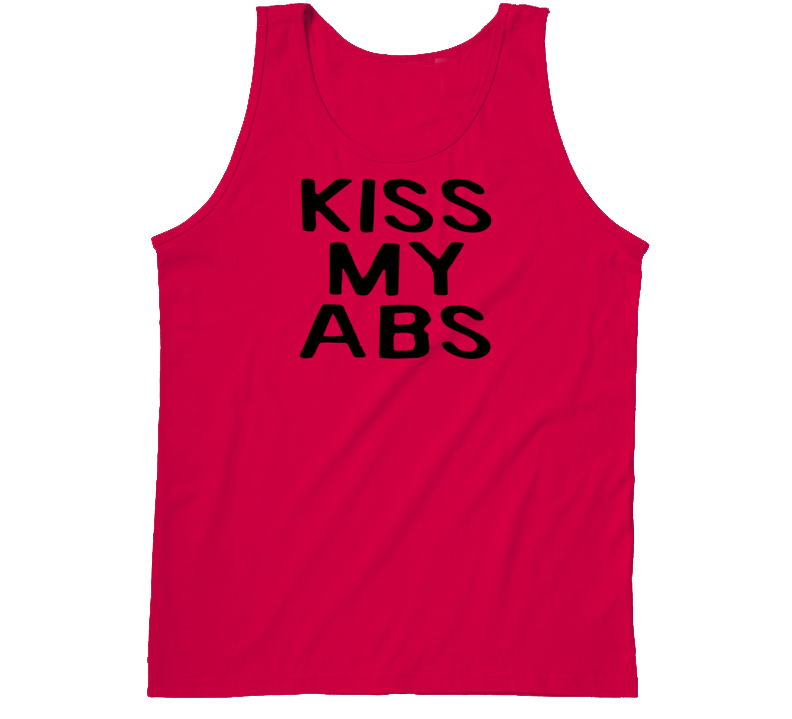 Kiss My Abs Workout Training Gym Funny T Shirt