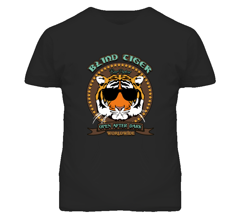 Blind Tiger Beer Parlour Worldwide funny parody Bar Speakeasy T Shirt