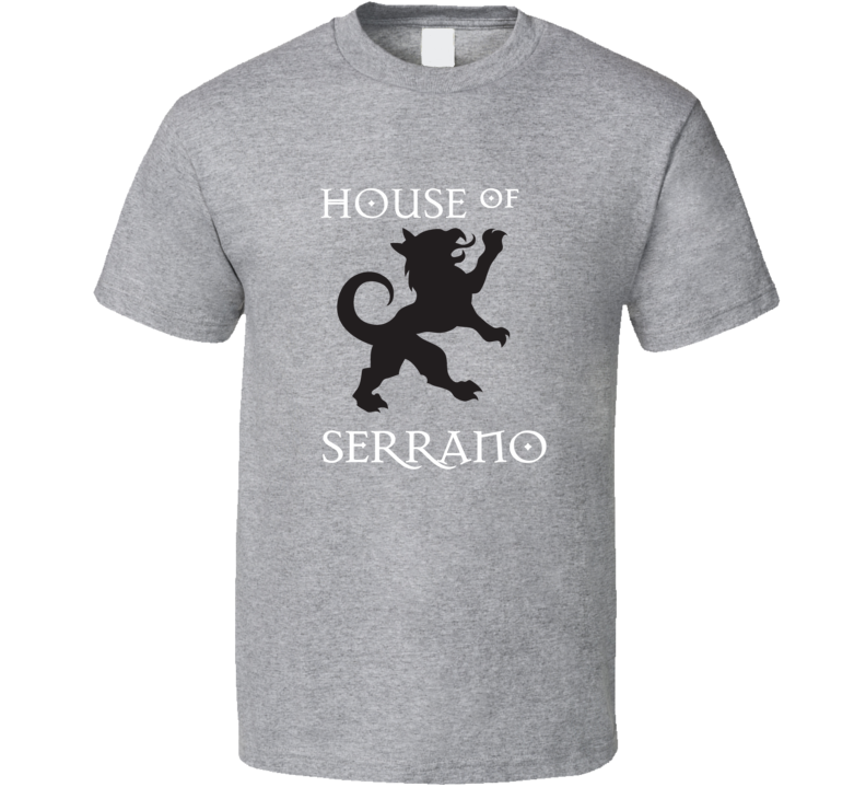 House Of  Serrano Last Name Family Reunion Surname T shirt