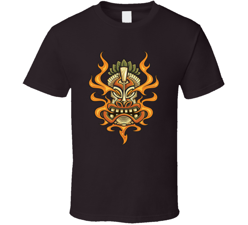 Tiki Head First Man Maori New Zealand native fan t shirt