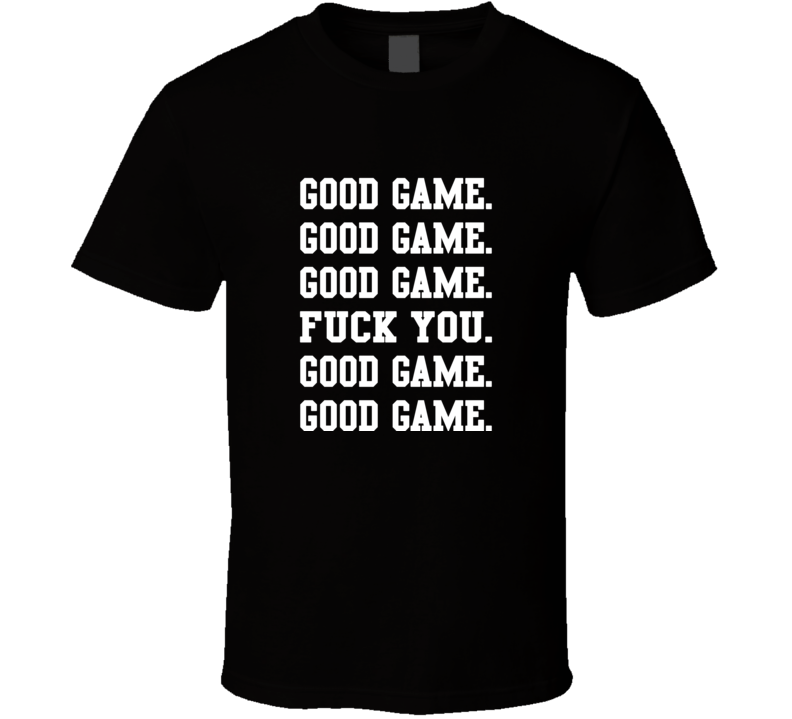 Good Game Hockey funny Goalie Canada fan t shirt