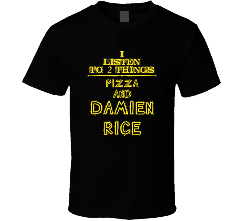 I Listen To 2 Things Pizza And Damien Rice Cool T Shirt