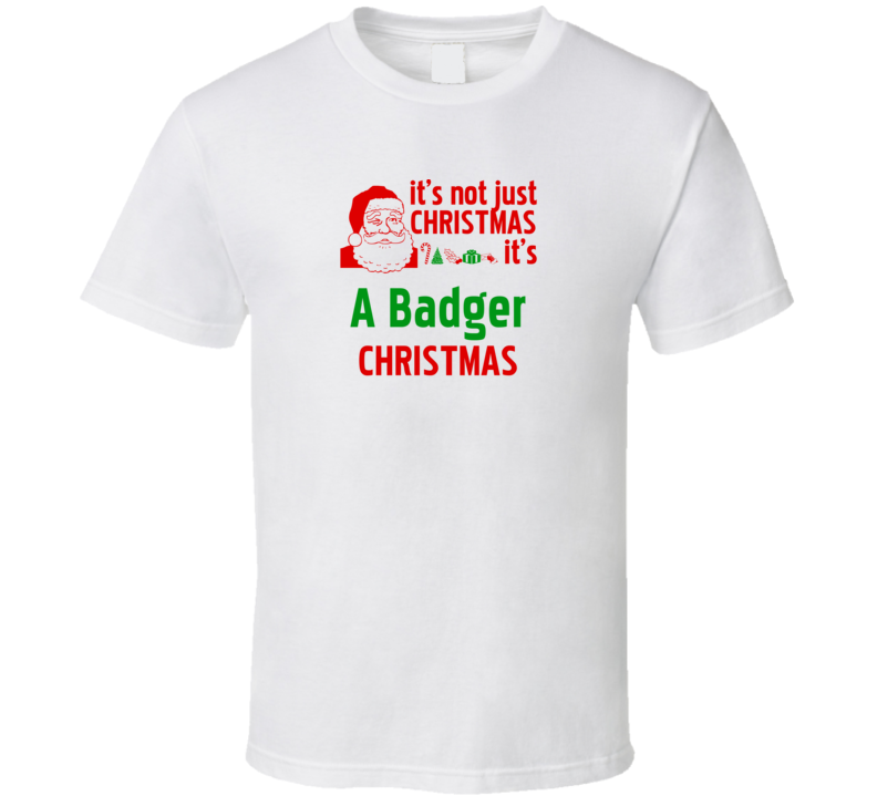 It's A Badger Christmas Personalized Last Name Cool T Shirt