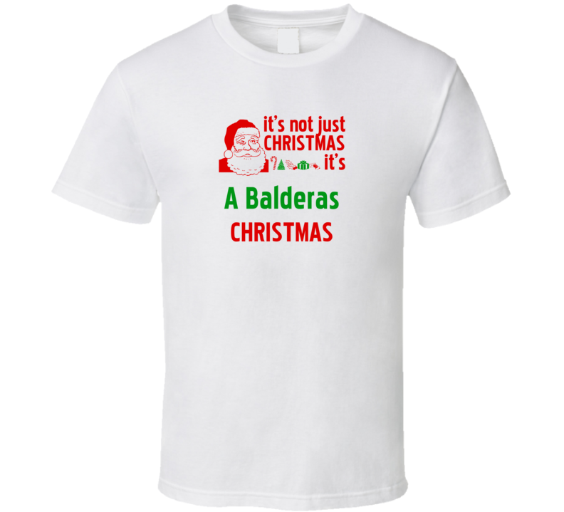 It's A Balderas Christmas Personalized Last Name Cool T Shirt