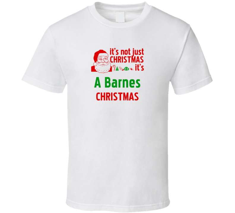 It's A Barnes Christmas Personalized Last Name Cool T Shirt