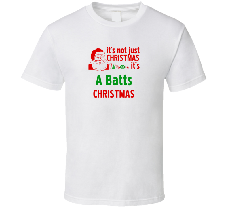 It's A Batts Christmas Personalized Last Name Cool T Shirt