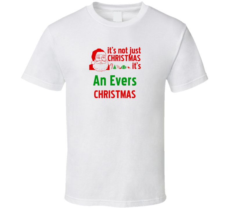 It's An Evers Christmas Personalized Last Name Cool T shirt