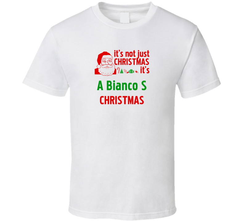 It's A Bianco S Christmas Personalized Last Name Cool T Shirt