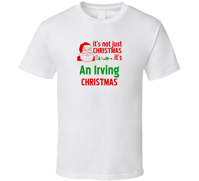 It's An Irving Christmas Personalized Last Name Cool T shirt