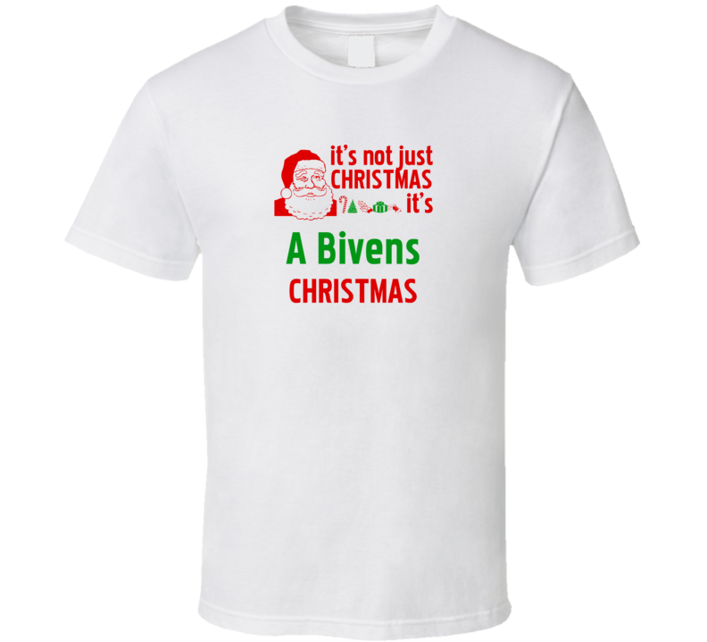 It's A Bivens Christmas Personalized Last Name Cool T Shirt