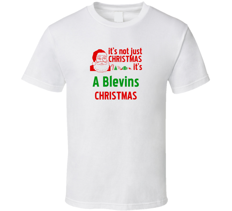 It's A Blevins Christmas Personalized Last Name Cool T Shirt