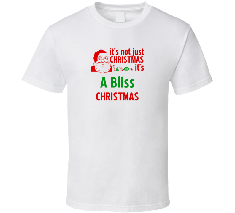 It's A Bliss Christmas Personalized Last Name Cool T Shirt