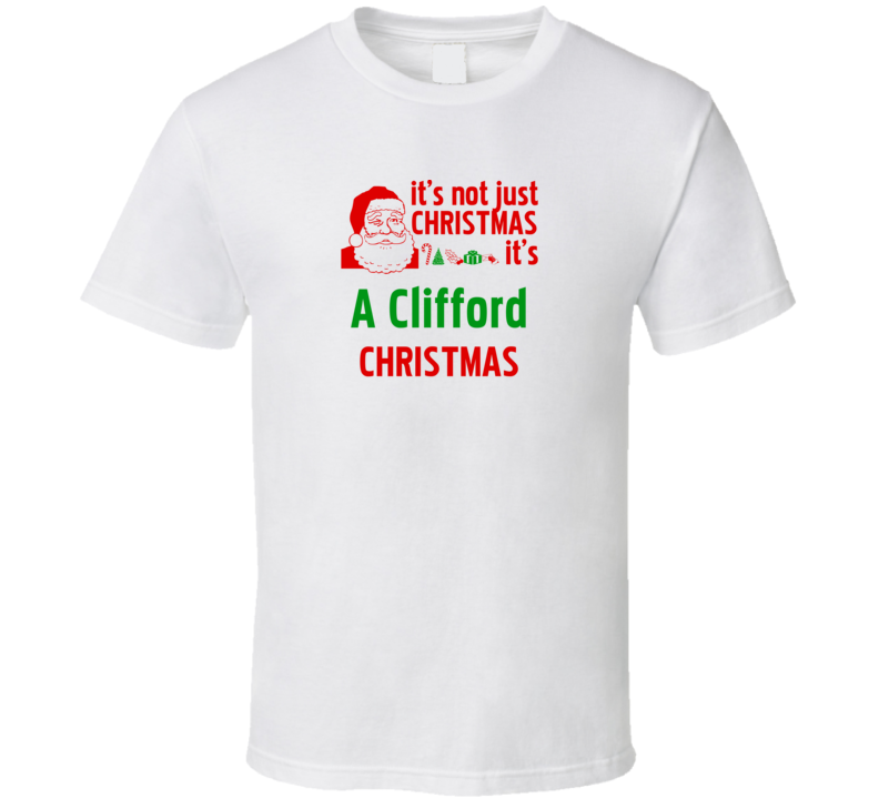 It's A Clifford Christmas Personalized Last Name Cool T Shirt