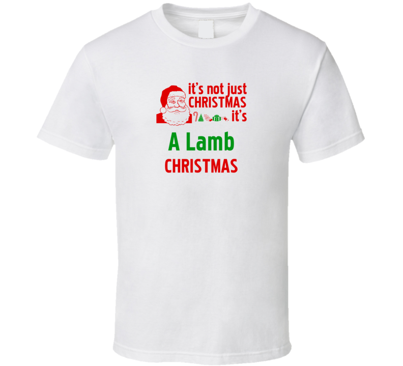 It's A Lamb Christmas Personalized Last Name Cool T Shirt