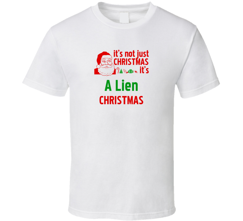 It's A Lien Christmas Personalized Last Name Cool T Shirt