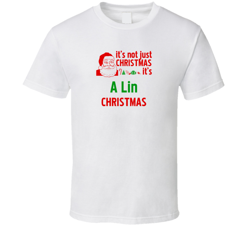 It's A Lin Christmas Personalized Last Name Cool T Shirt