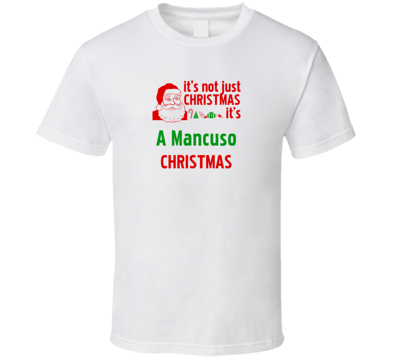 It's A Mancuso Christmas Personalized Last Name Cool T Shirt