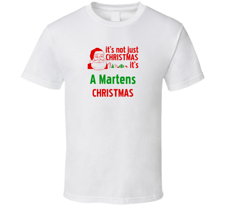 It's A Martens Christmas Personalized Last Name Cool T Shirt