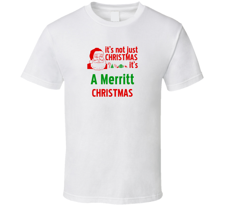 It's A Merritt Christmas Personalized Last Name Cool T Shirt