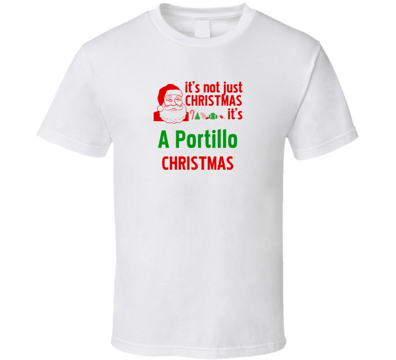 It's A Portillo Christmas Personalized Last Name Cool T Shirt