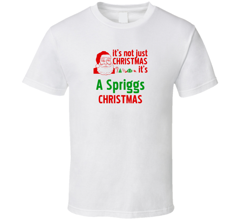 It's A Spriggs Christmas Personalized Last Name Cool T Shirt