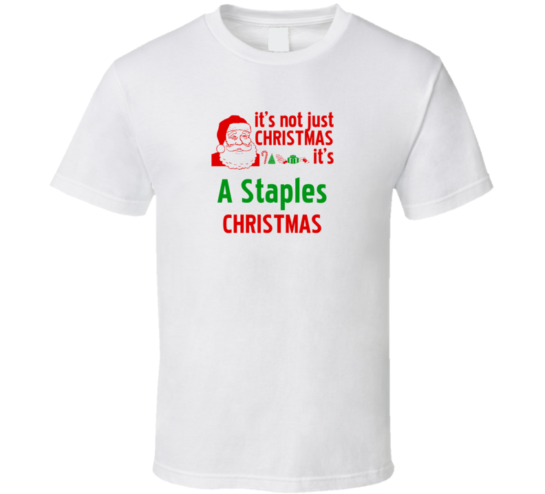 It's A Staples Christmas Personalized Last Name Cool T Shirt