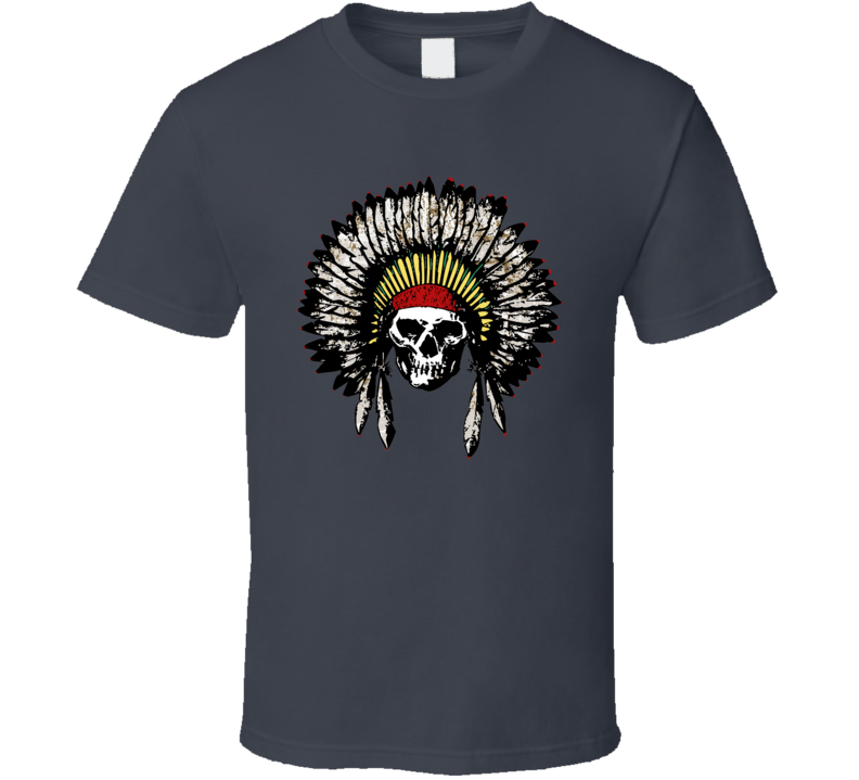 Native Chief Skull Indian craft fan Spirit T Shirt