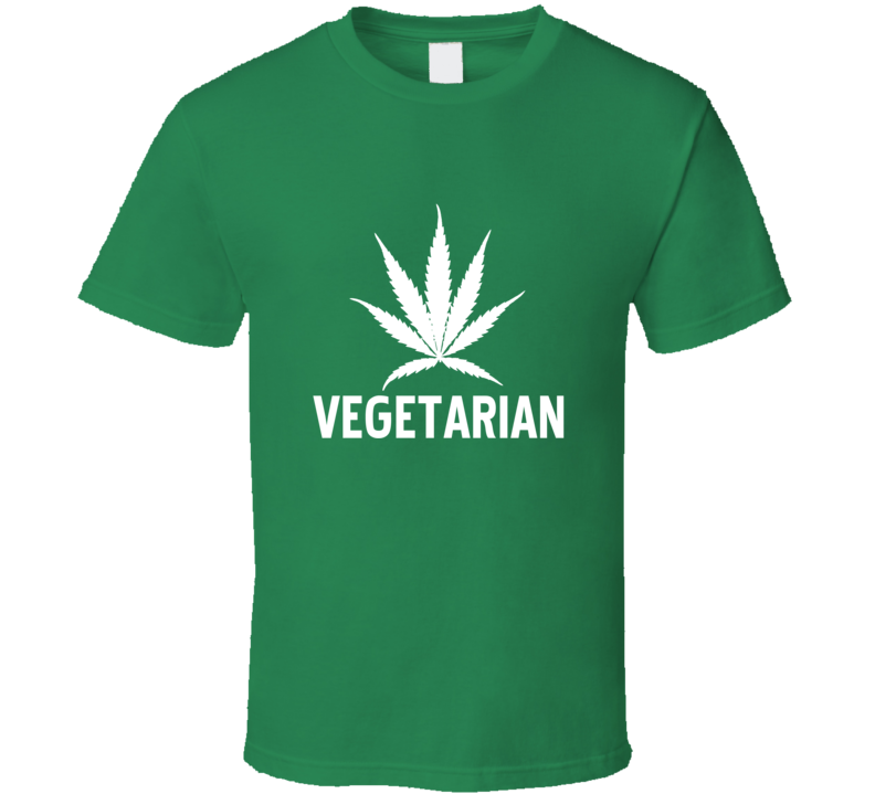 Vegetarian Weed Legaize Pot Funny Parody Fan T Shirt