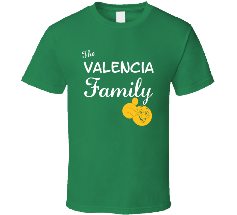 The Valencia Family Cool Last Name Surname T Shirt