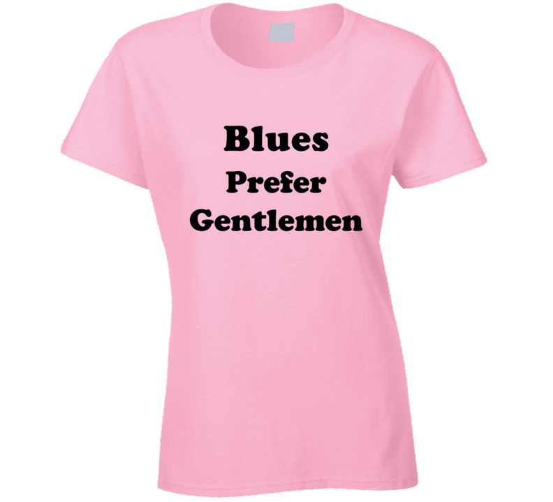 Blues Prefer Gentlemen Ladies Hair Color Cool Retro T Shirt