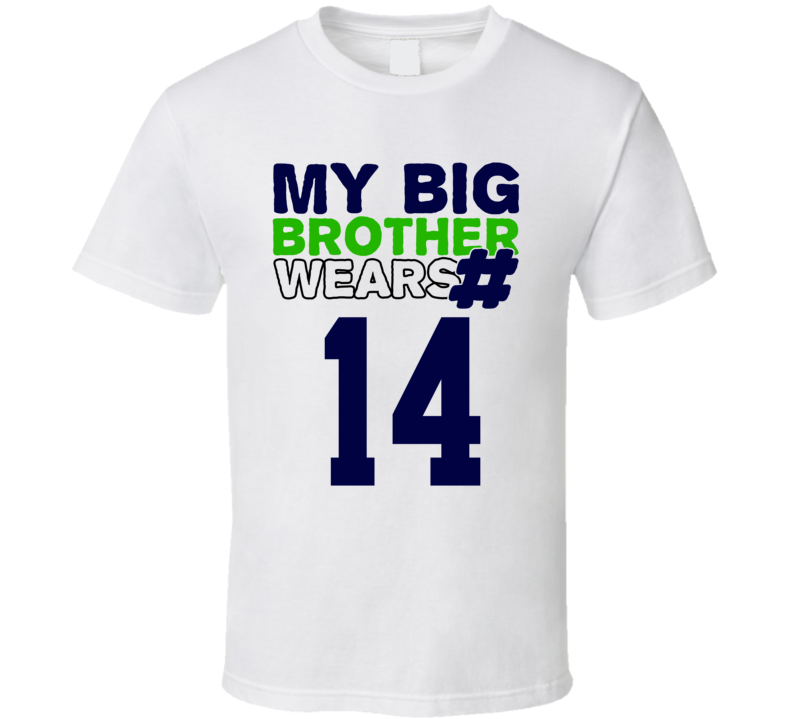 My Brother Wears The Number 14 Cool Jersey Number Sports T Shirt