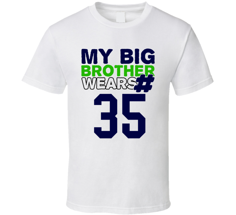 My Brother Wears The Number 35 Cool Jersey Number Sports T Shirt