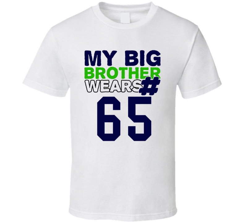 My Brother Wears The Number 65 Cool Jersey Number Sports T Shirt