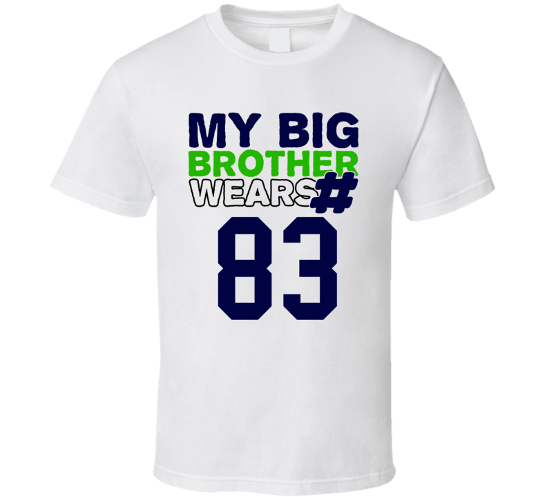 My Brother Wears The Number 83 Cool Jersey Number Sports T Shirt