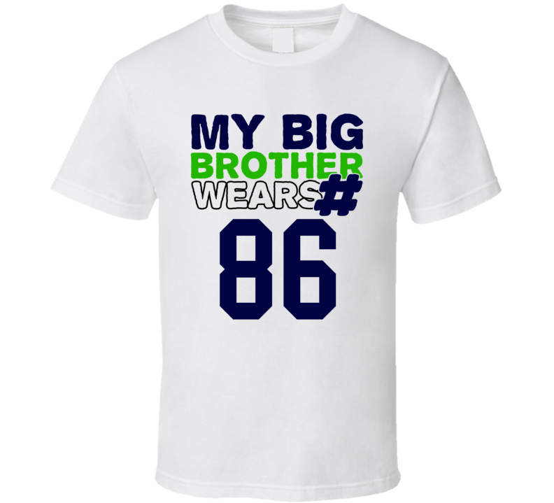 My Brother Wears The Number 86 Cool Jersey Number Sports T Shirt