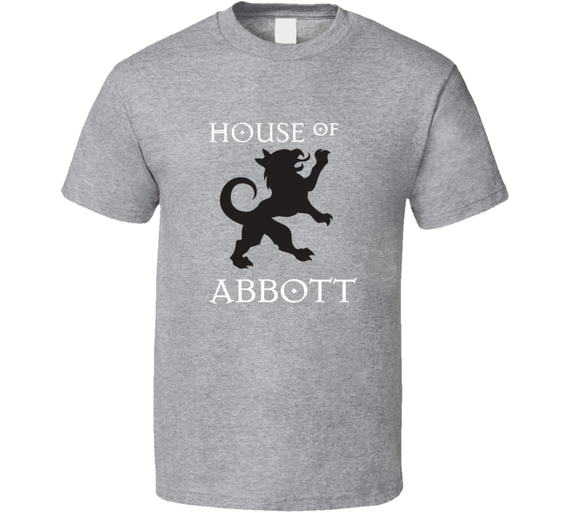 House Of  Abbott Last Name Family Reunion Surname T shirt