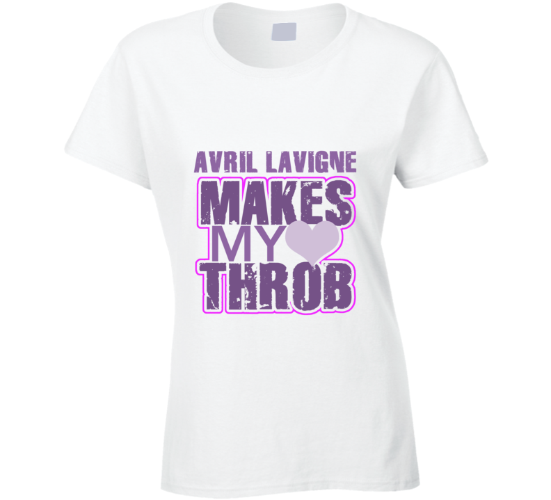 Avril Lavigne Makes My Heart Throb Funny Sexy Ladies Trending Fan T Shirt