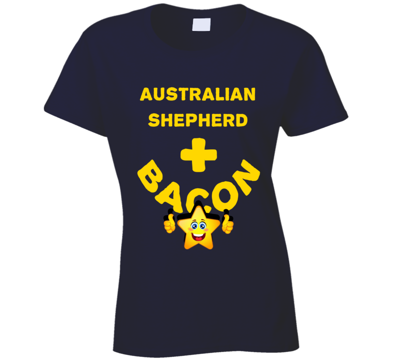 Australian Shepherd Plus Bacon Funny Love Trending Fan T Shirt