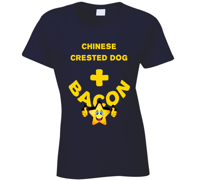Chinese Crested Dog Plus Bacon Funny Love Trending Fan T Shirt