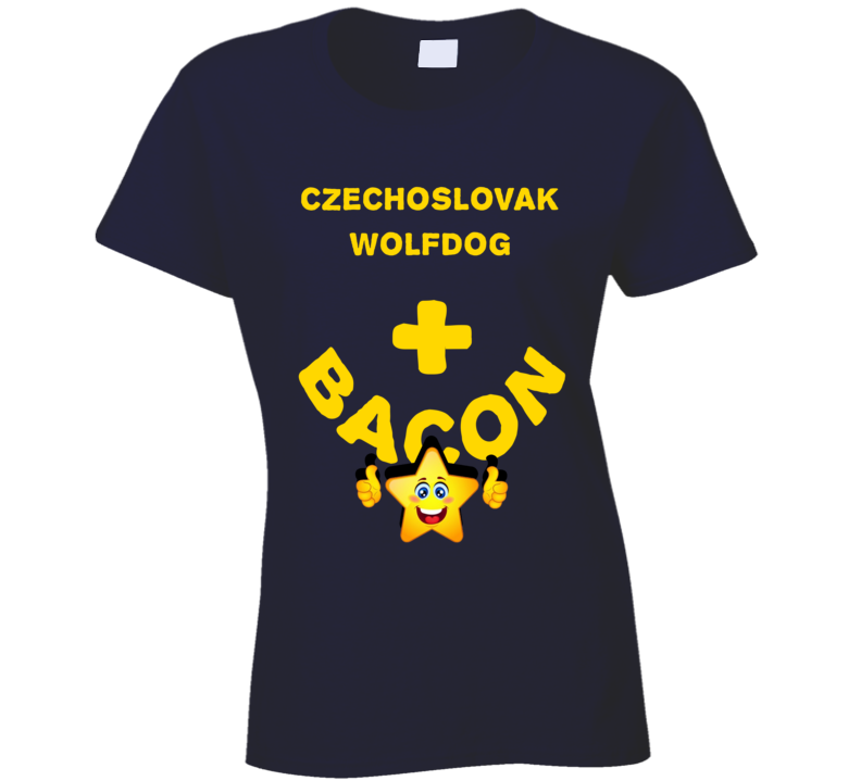 Czechoslovak Wolfdog Plus Bacon Funny Love Trending Fan T Shirt