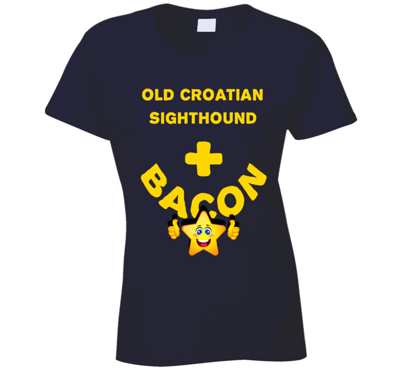 Old Croatian Sighthound Plus Bacon Funny Love Trending Fan T Shirt