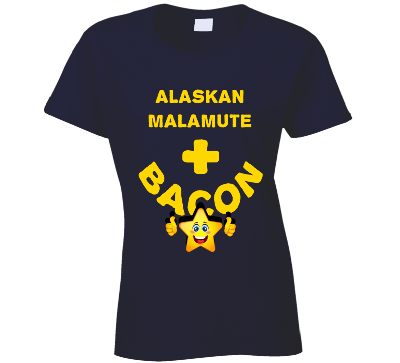 Alaskan Malamute Plus Bacon Funny Love Trending Fan T Shirt