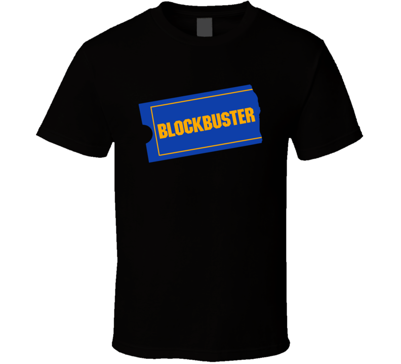 Blockbuster Video DVD Retro Movie Rentals Funny Parody T Shirt