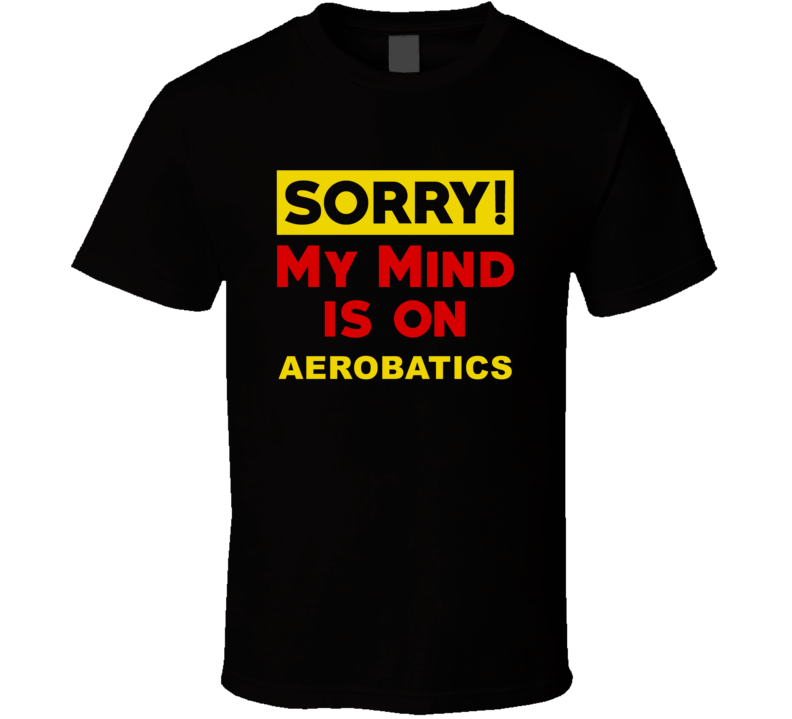 Sorry My Mind Is On Aerobatics Funny Parody T Shirt