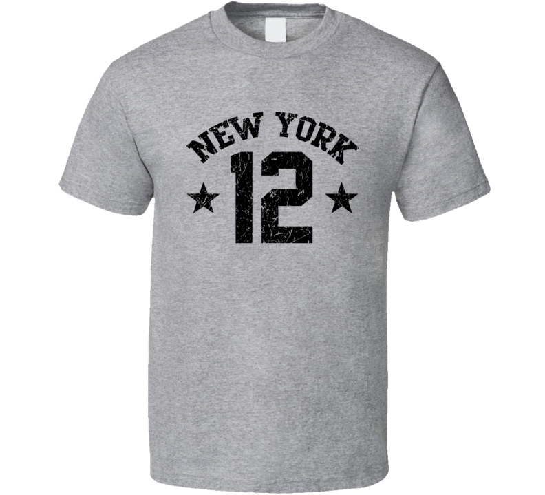 New York 12 Sports Team Basketball Baseball Football Hockey Fan T Shirt