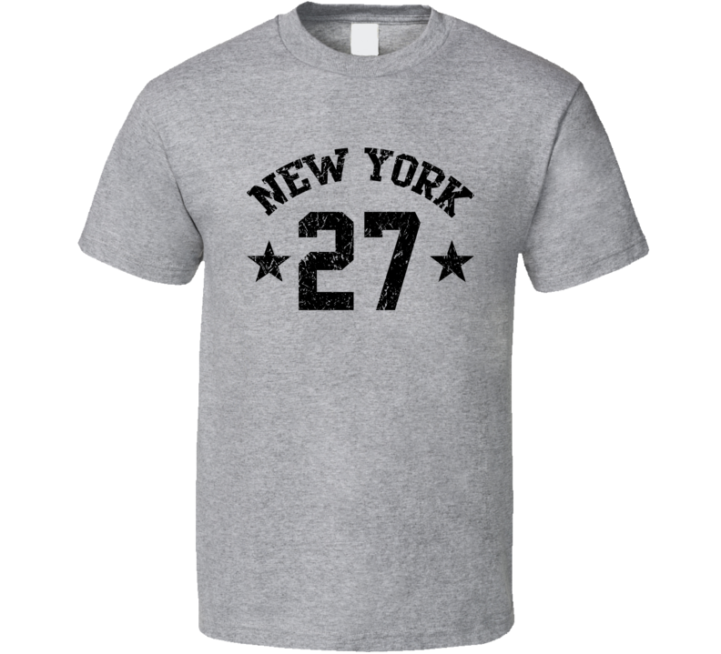 New York 27 Sports Team Basketball Baseball Football Hockey Fan T Shirt