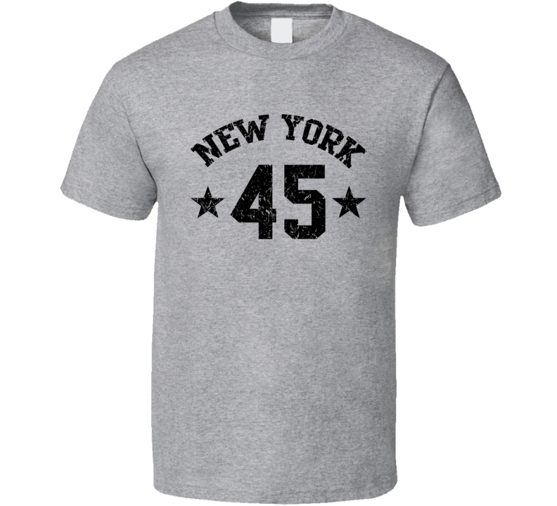 New York 45 Sports Team Basketball Baseball Football Hockey Fan T Shirt