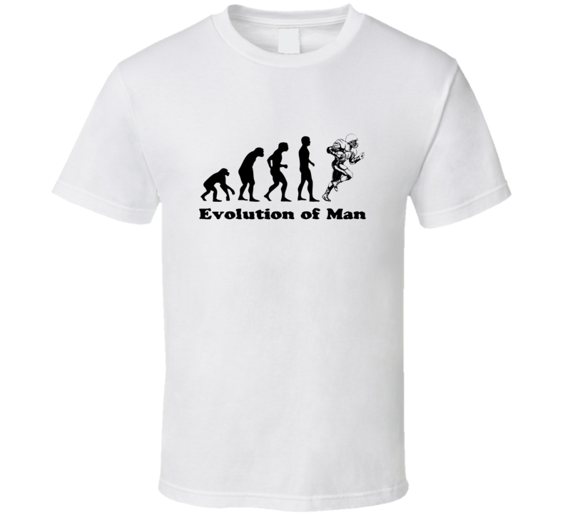 Evolution Of Man Football Sports Funny T Shirt