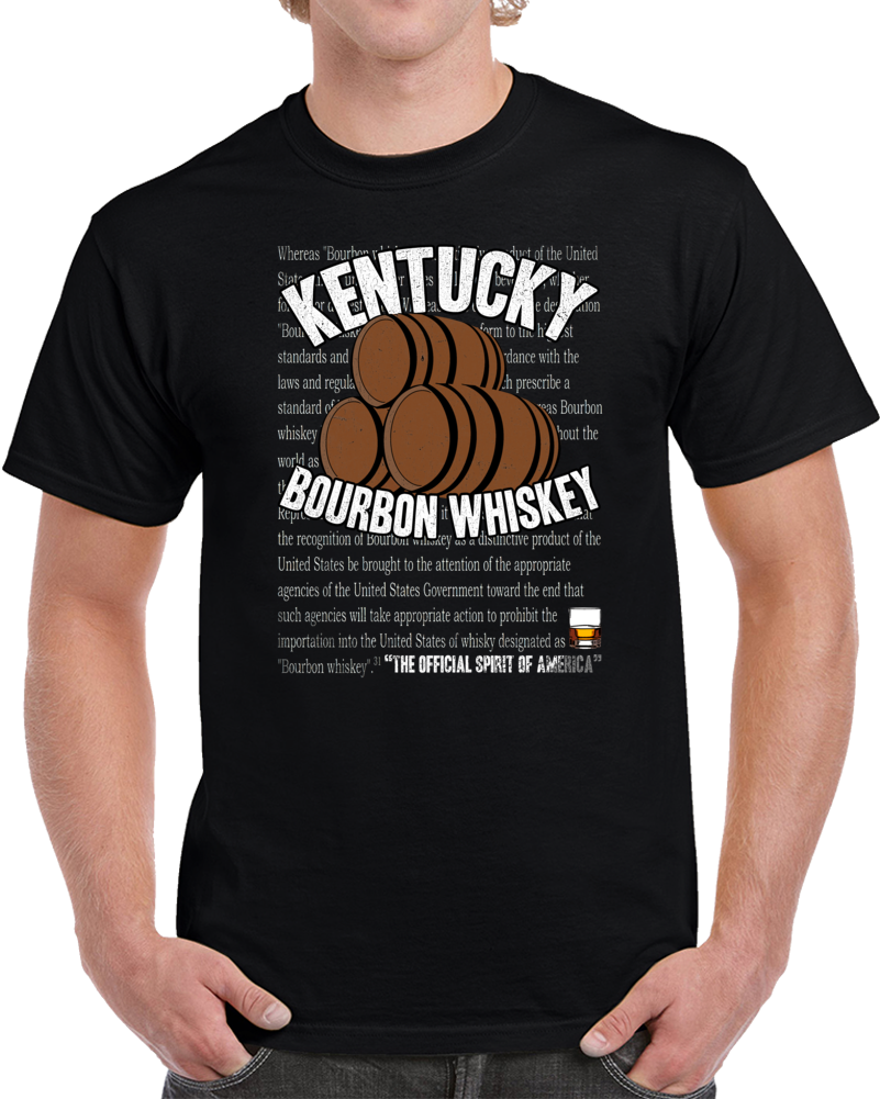 Kentucky Bourbon Whiskey America Usa Spirit Booze Fan T Shirt