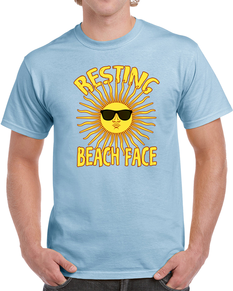 Resting Beach Face Surf Funny Parody Quote Inspired T Shirt